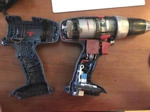 Disassembled Cordless Drill