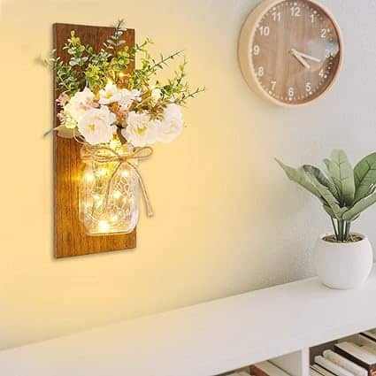 Rustic Mason Jar Wall Sconces